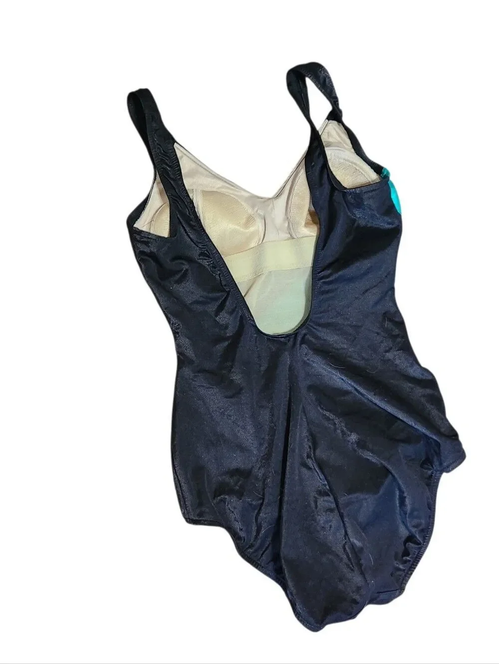 Vintage Swimsuit Size 12 C Cup Slim Allure Union Made in USA Black Slimming